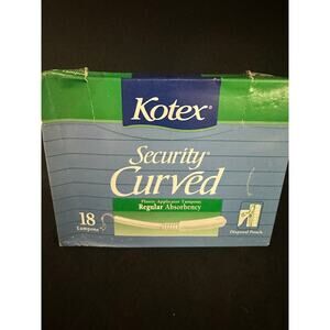 295A. 1994 Kotex Security Curved Tampons; Regular; 18 ct.; Damaged box; Disc.